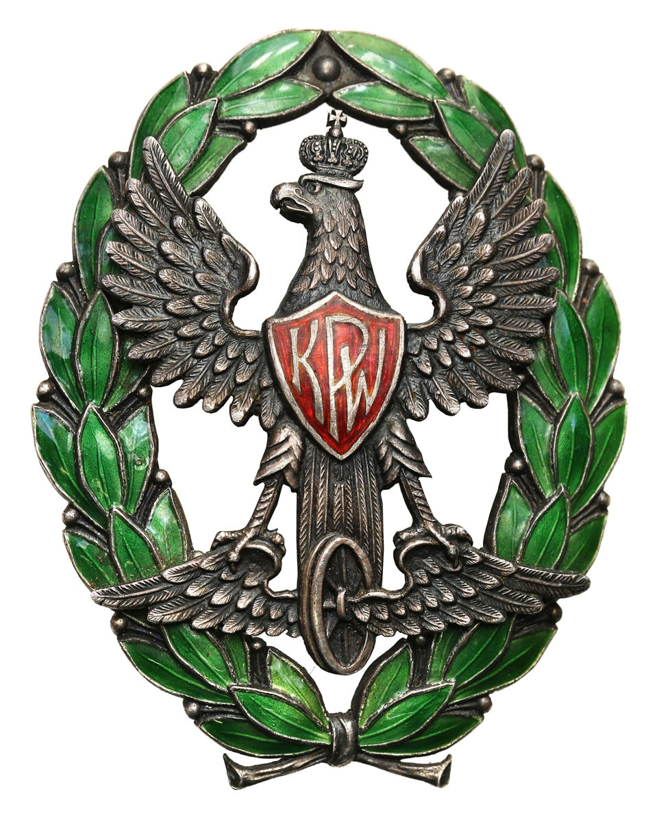 II RP. Odznaka Kolejowe Przysposobienie Wojskowe - RZADKA